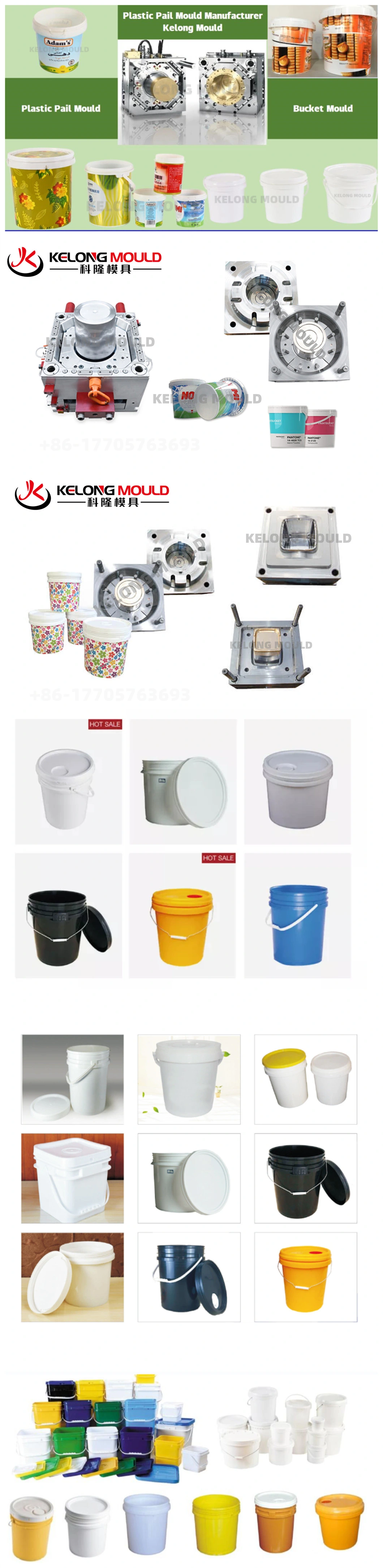 Plastic Oil Pure Water Bottle Blowing PP Bucket Dustbin Tray Barrel Drum Box Can Jar Cup Container Handle Cap Cover Lid Pet Preform Injection Inject Mold Mould
